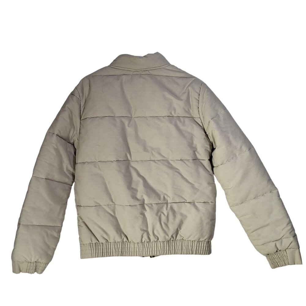 VTG Wynn's Xtend Racing Puffer Winter Jacket Beige Wiman Union USA Small - Picture 2 of 10